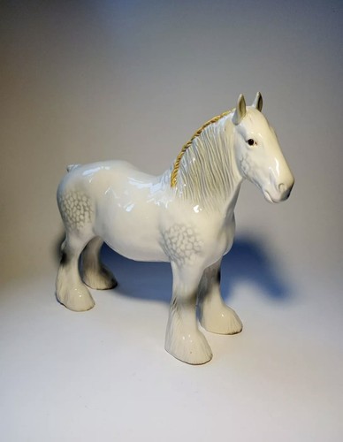 Beswick Dapple Grey Shire Horse Mare Gloss Model No:818 - Picture 1 of 16