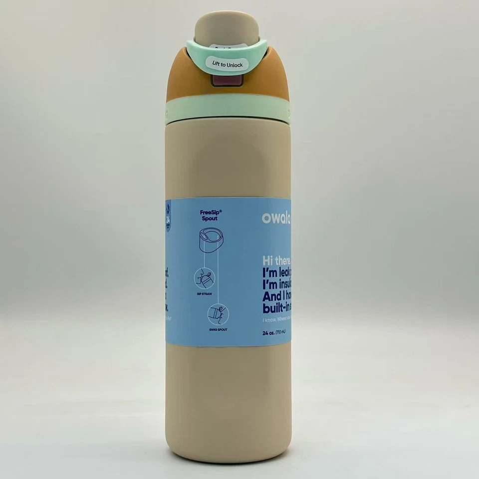 Botella de agua de acero inoxidable Owala FreeSip 24 oz WaterinTheDesert calidad superior Foto 2 de 4