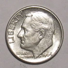 1964 D ROOSEVELT DIME, 90% Silver, uncirculated