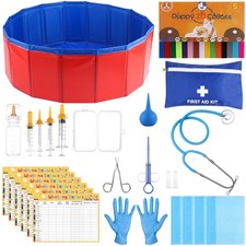 60Pcs Puppy Kitten Whelping Kit Birthing Supplies Newborn Whelping ... Fast Ship