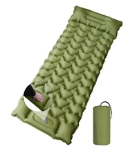 Camping Sleeping Pad Extra Thickness 3 Inch Ultralight Inflatable Sleeping Ma...