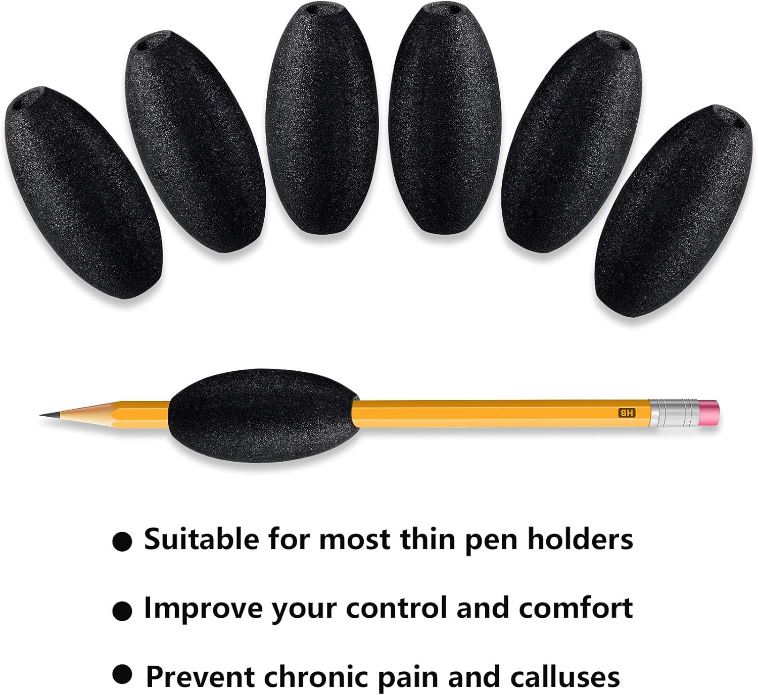 Writing Aid Trainer for Adults Foam Egg Grips Pen Cushioned Holders Writing A...
