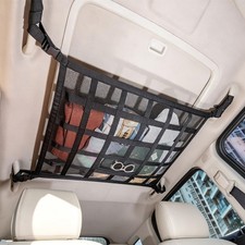 Upgrade Car Ceiling Cargo Net Pocket,31.5"x21.6" Double-Layer Roof Storage Or...