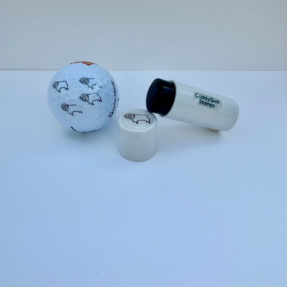 CADDYGOLFSTAMPS Derby Design County Golfball Stempel Marker