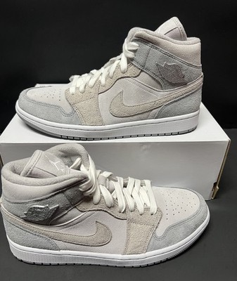 Sz 11 - NIKE WMNS AIR JORDAN 1 MID SE  PARTICLE GREY  MENS 9.5  [DO7139-002] NEW