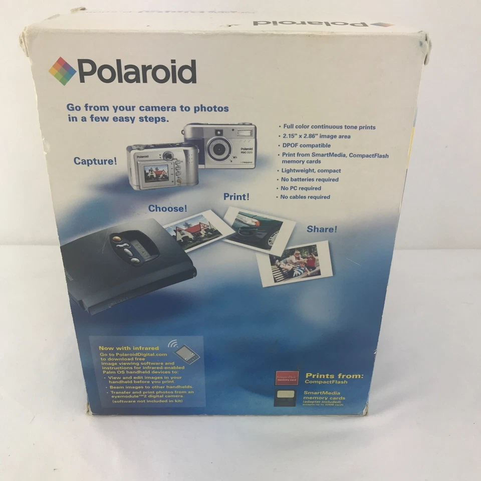 Portable Digital Photo Printer by Polaroid P-500ir NIB Box is Open - Image 4 of 4