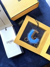 ciondolo Da Borsa Lettera J metallo/visone  FENDI  made in italy Serie Monster