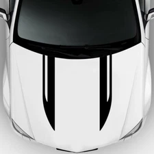 2PC Long Stripe Graphics Car Side Body Hood Bonnet DIY Vinyl Decal Sticker Decor