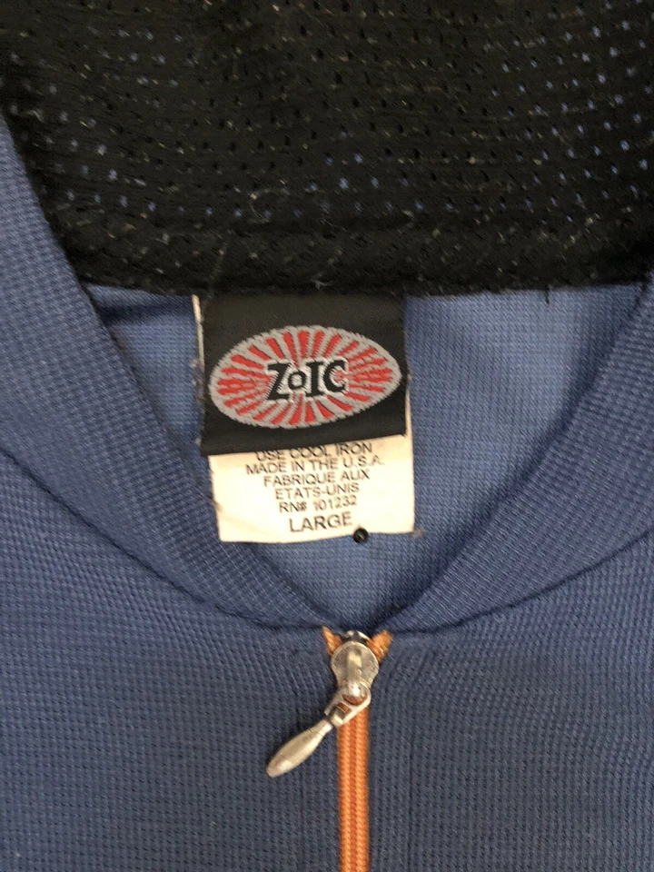 Retro Men’s Blue ZOIC Cycling MTB Commuter Jersey Half-Zip Relaxed Large - Image 4 of 4