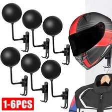2/4/6PCS Motorcycle Helmet Holder Hook Jacket Bag Display Rack Wall Mount Hanger