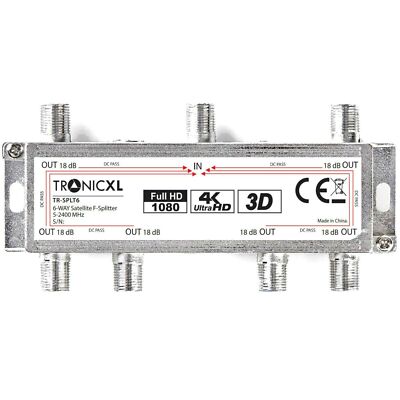 Antennenverteiler 6fach 6-fach TV SAT Splitter Digital Weiche DVB-C DVB-T2 Sat