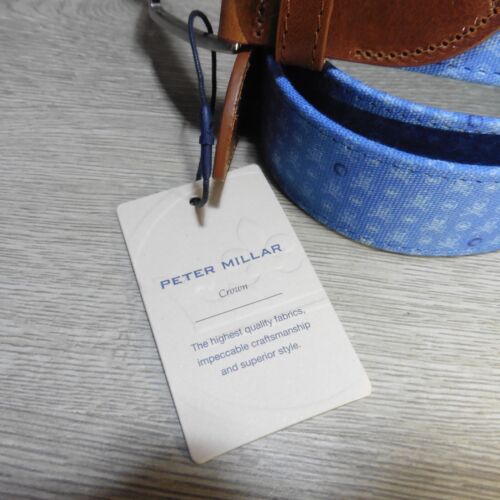 PETER MILLAR Mens 36 BELT SKULL IN ONE BONNET BLUE WOVEN LEATHER GOLF MS24A03 - Picture 5 of 11