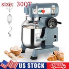 30Qt Commercial Stand Mixer, 1250W Electric Food Mixer With 3 Adjustable Speed