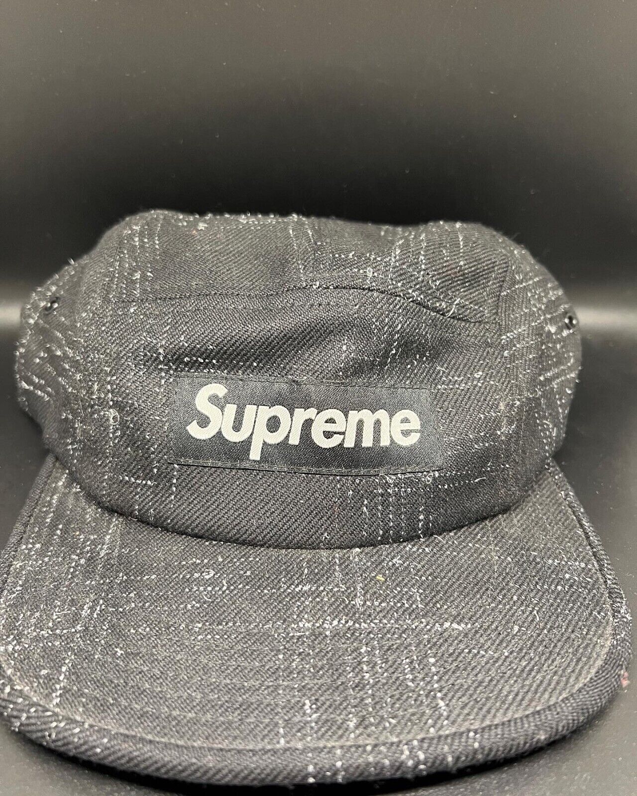 Supreme Broken Tweed Camp Cap