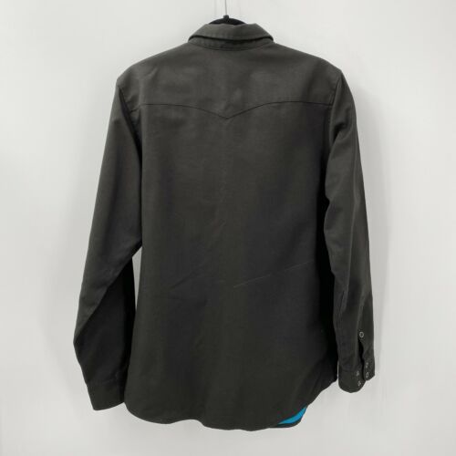 Ride Snowboard Co Shirt Jacket Shacket Mens Size M Gray Snap Front Mesh Lined - Picture 3 of 11