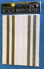 408 2 Packs Self-Adhesive Metallic Photo Corners by Pioneer Acid-Free NIP/NOS