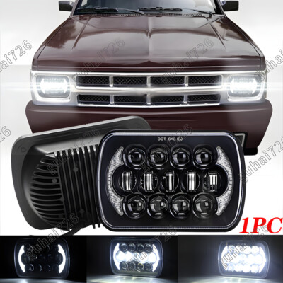 7x6'' 5x7 Squared LED Headlight With DRL Hi/Lo For Chevrolet S10 Blazer 1983-1994
