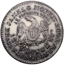 (1837) New York City HT 297fpa J G Moffet Hard Times Token Sheet Platers