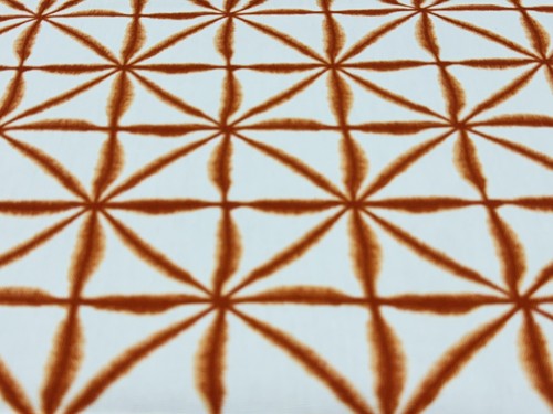 ORANGE WHITE 100% COTTON UPHOLSTERY DRAPERY PILLOW FABRIC- 4.5 YARD REMNANT - Picture 4 of 5