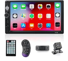 2 DIN 7 Inch Car Stereo with Mirror Link MP5 Multimedia W/ 8LED Backup Camera