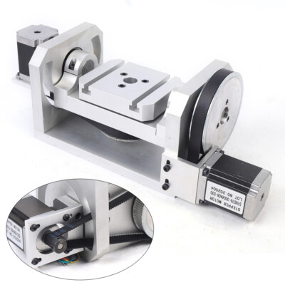 CNC Indexing Head CNC 4th Axis 5th Axis Rotary Axis 98MM Center Height Aluminum