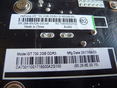 AU SELLER GeForce GT 730, 2GB DDR3, HDMI, DVI, PCI-E, 288-6N326-101A8 - TESTED - Picture 5 of 7