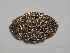 Vintage Victorian 1970 s Gold Floral Hair Barrett