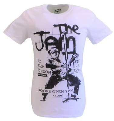 Mens White Official  The Jam 100 Club T Shirt