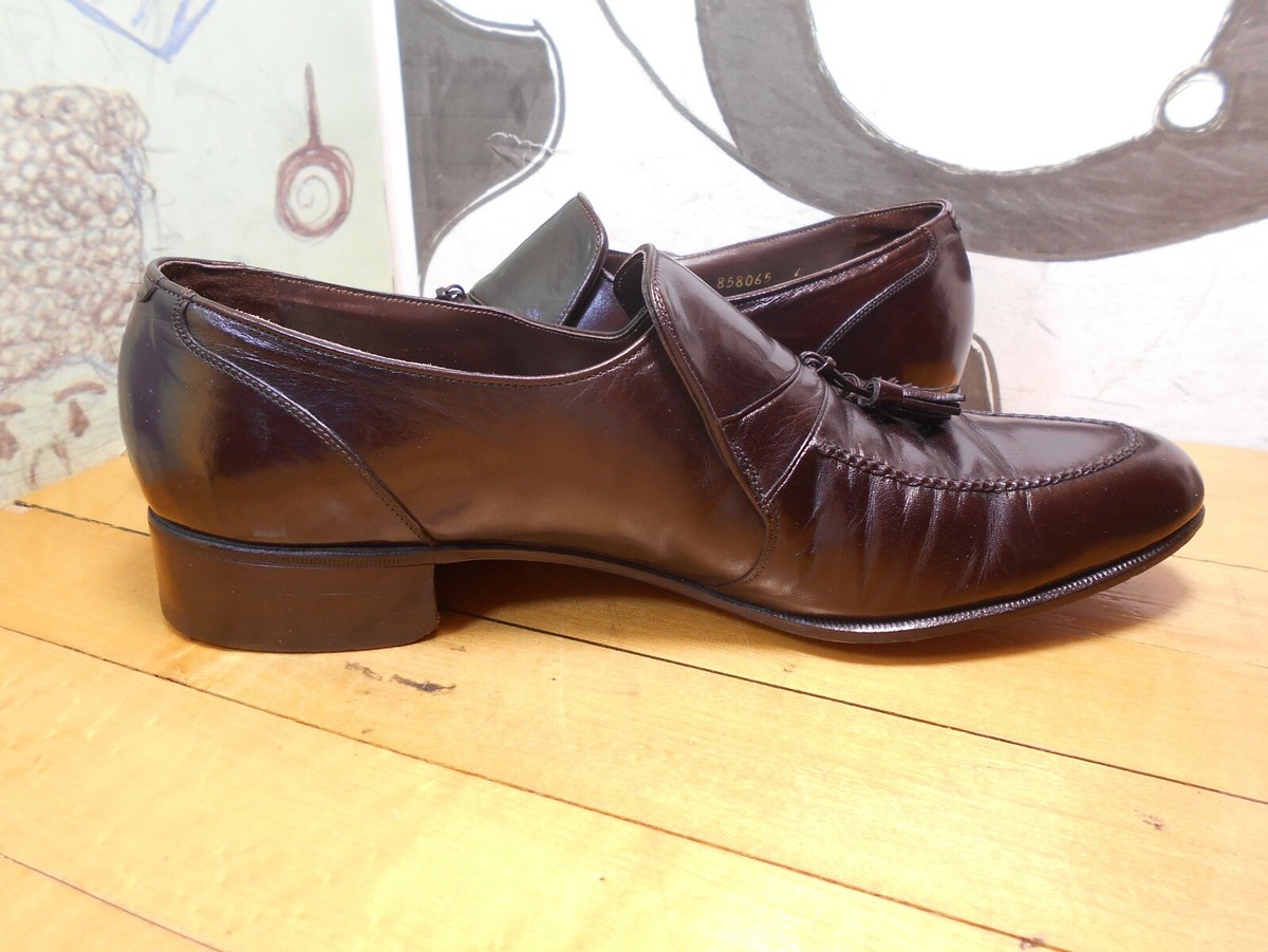 Florsheim Royal Imperial Brown Leather Tassel Loafers Men