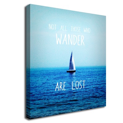 Nicht alle die wandern, inspirierende Worte Zitat Leinwand Kunst Bild