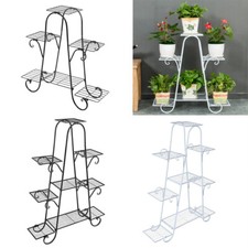 Iron A Frame Plant Stand Flowerpot Display Holder Shelf Rack Floor Shelving Unit