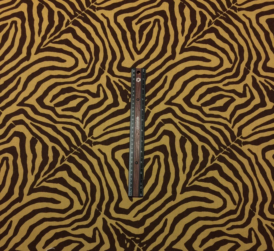 TELA MULTIUSOS WAVERLY WILD LIFE CASTAÑO MARRÓN CEBRA TIGRE 6,5 YARDAS 54"W Foto 3 de 4