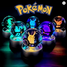 3D Anime Crystal Ball LED Night Light Lamp |  Desk Decor Gift for Fans & Game