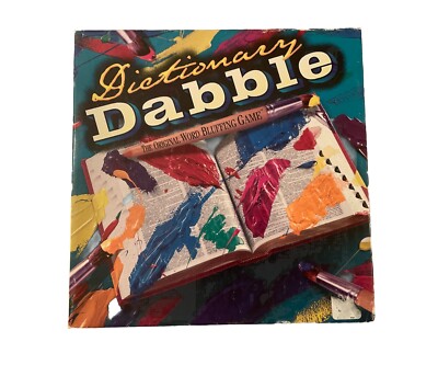 VTG Dictionary Dabble the Original Word Bluff Game Patch 1998 Family Make It Up