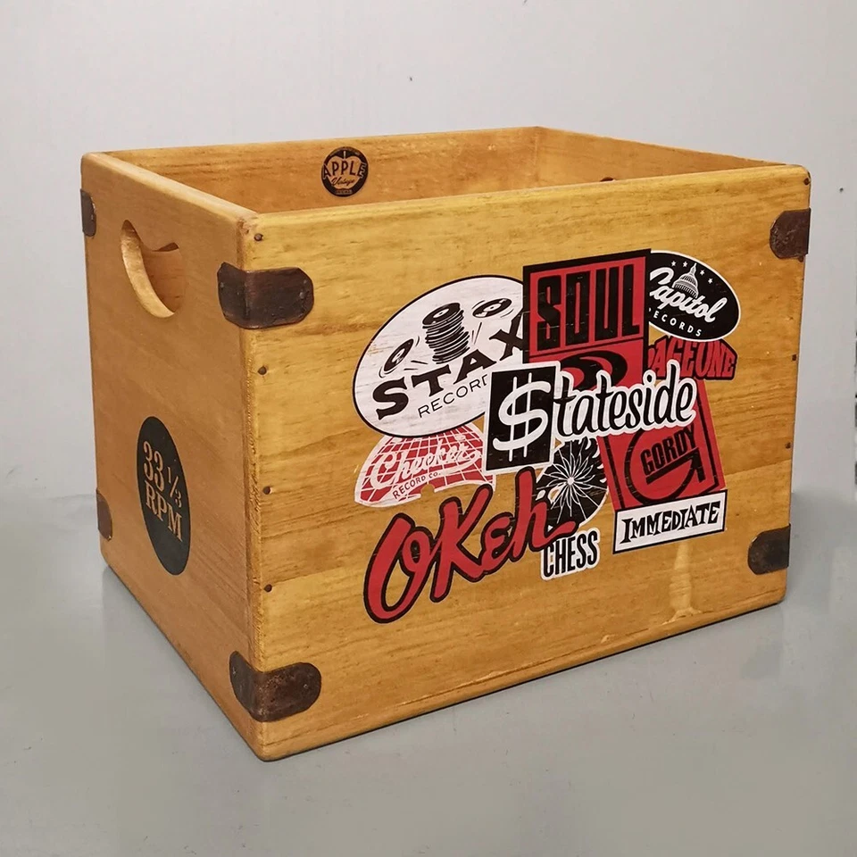 Northern Soul Vinyl Record Box Large 80 LP Handcrafted Storage Vintage Mod Label - Image 2 of 4