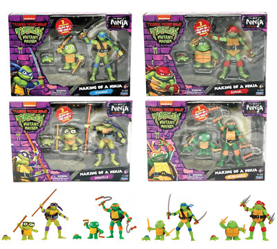 TMNT Mutant Mayhem Glow-in-the-Dark Making of A Ninja Action Figures -You Choose