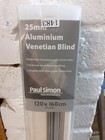 25mm Cream Aluminium Venetian Blind 120cms Wide x 160 cm drop - New