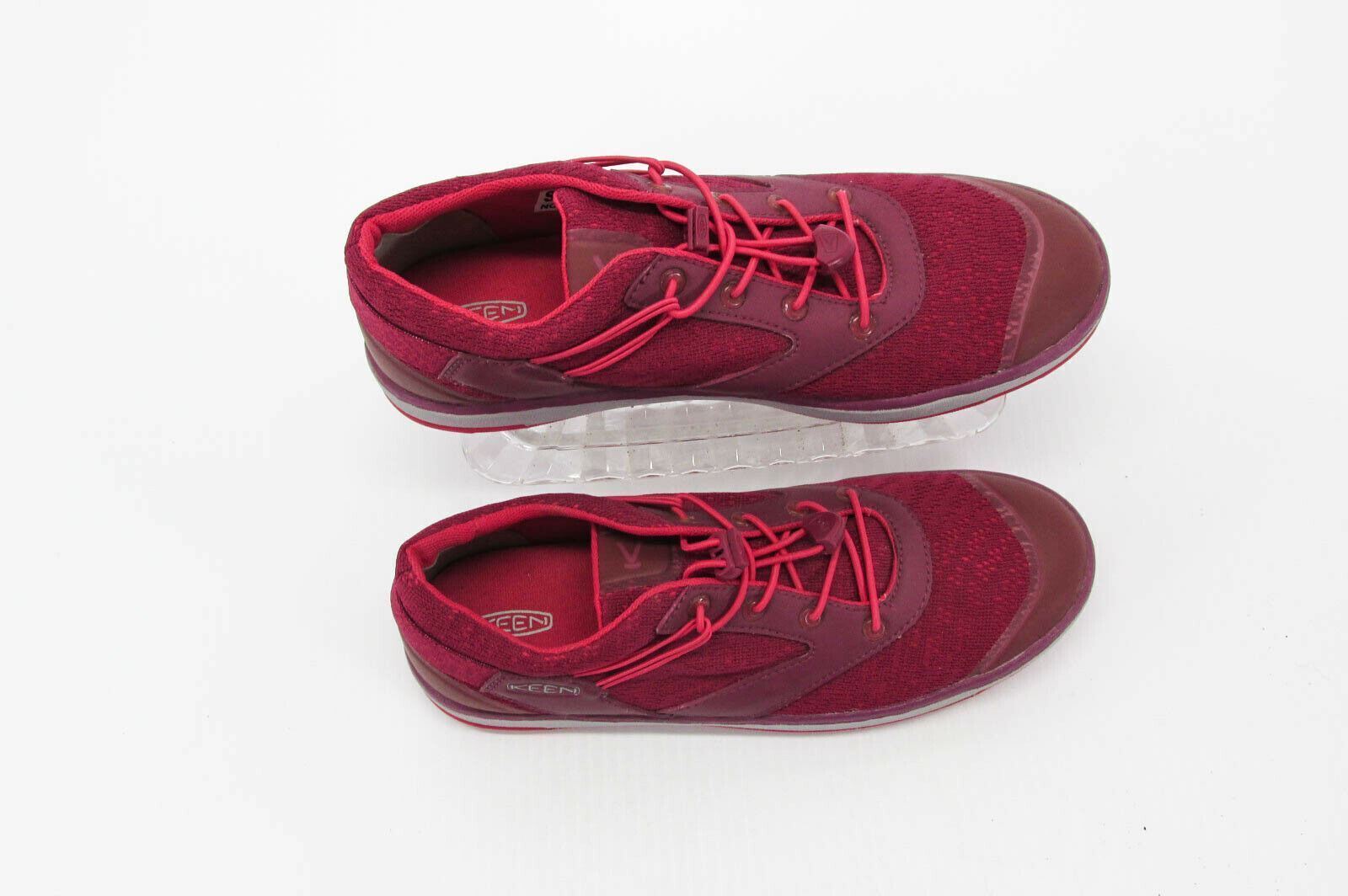 Scarpe da donna Keen campione taglia 7W rosse moda sneaker fitness usate xq