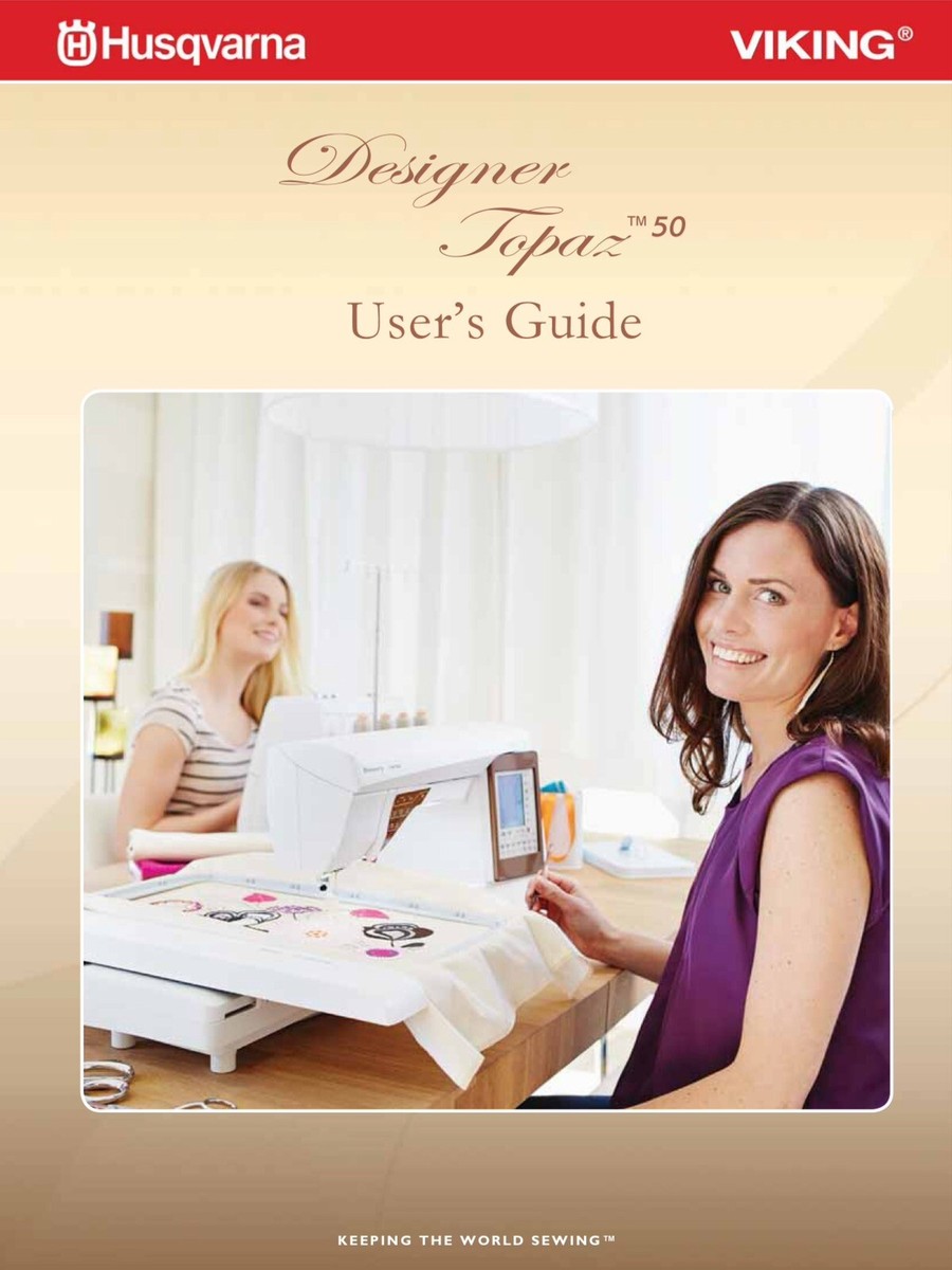 Husqvarna Viking Designer Topaz 50 Manual Instruction 104 Pages