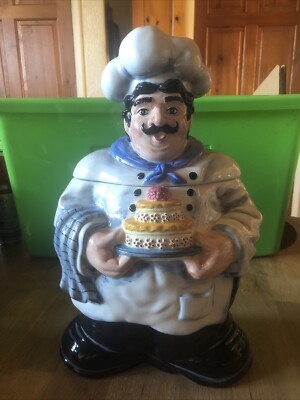 FAT CHEF VINTAGE KEKSDOSE. STEHT CA. 14 ZOLL HOCH