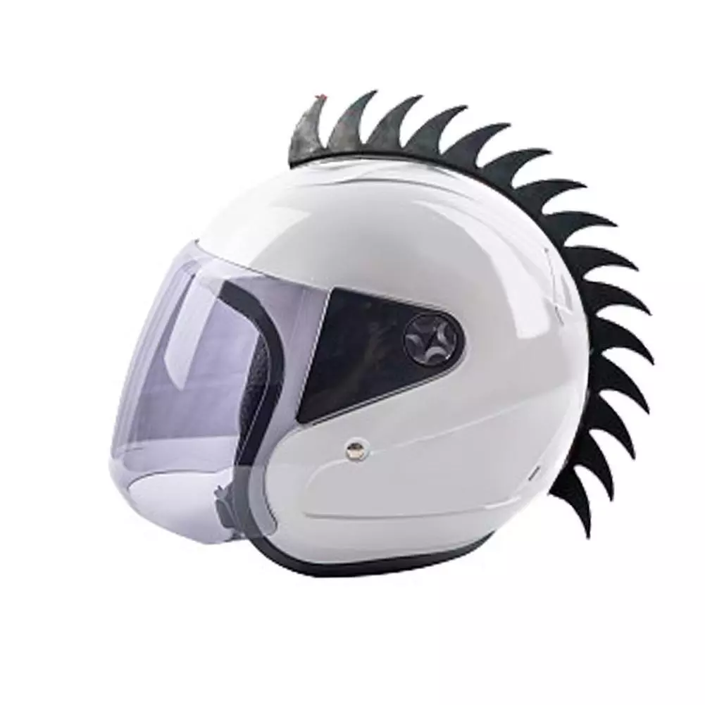 Dirt Bike Helmet with Mohawk Spikes Rubber BMX Biker He Xmas