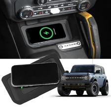 Upgraded Console Wireless Charging Pad 20W for Ford Bronco 2021-2025 2/4-Door