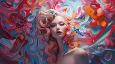Beautiful face art posters A3, superb quality and very high resolution.