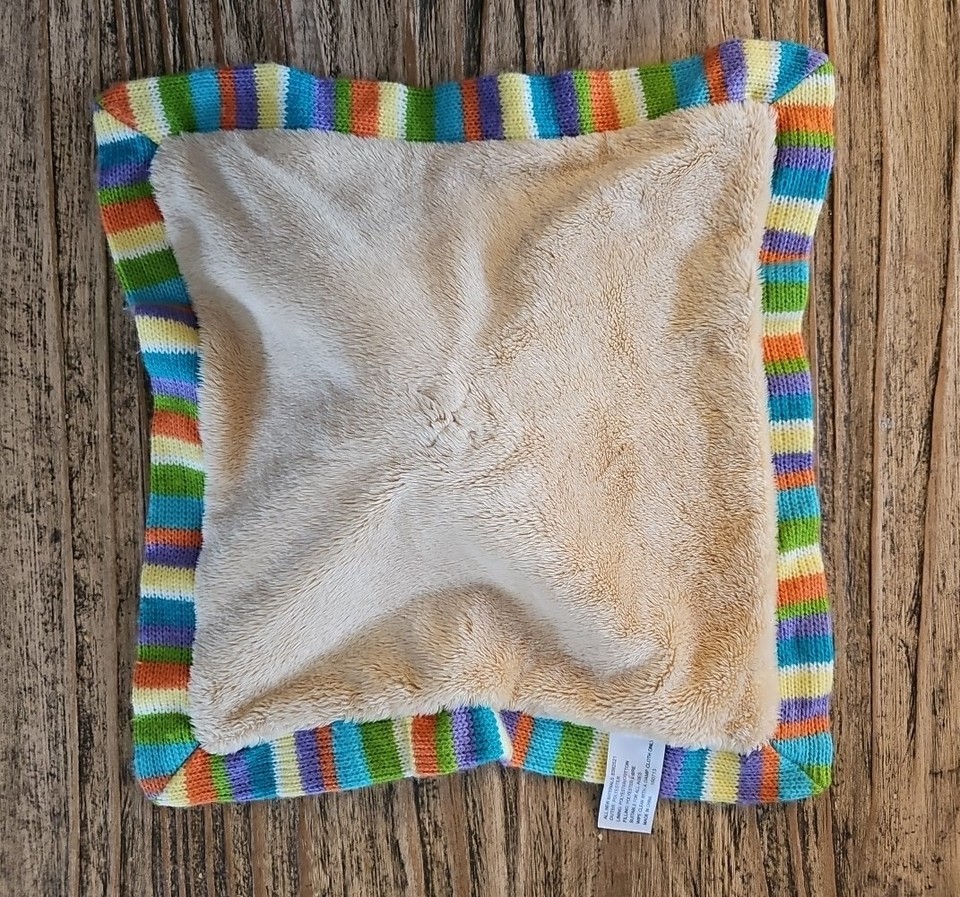 DYMPLES Beige Teddy BEAR Security Blanket Comforter Colour Block Quilt