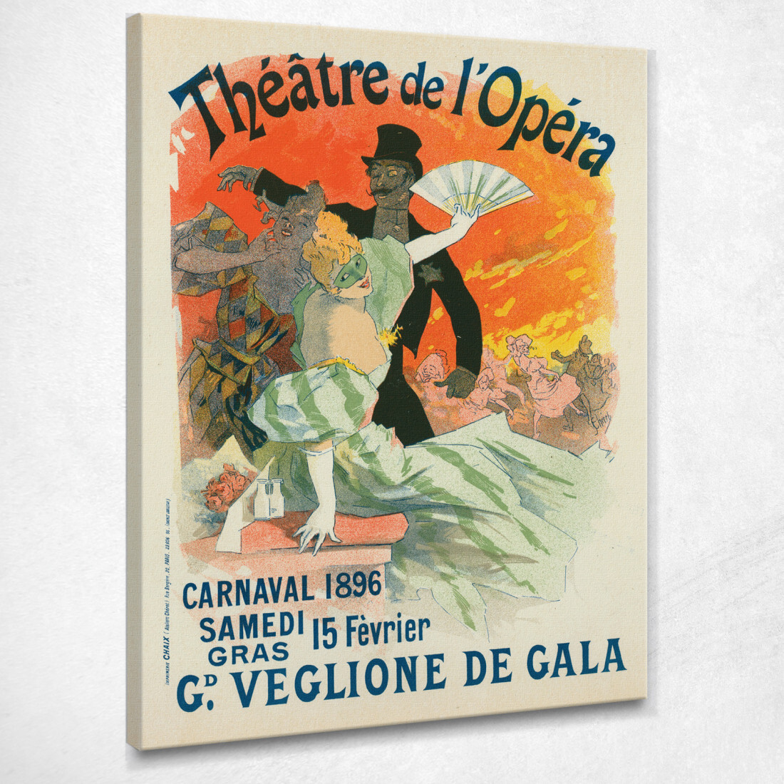 Carnaval 1896 Grand Veglione De Gala Jules Chéret, jch20 quadro stampato su tel