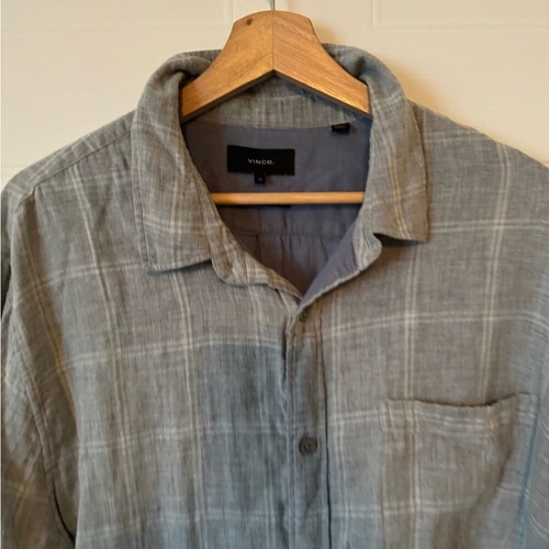 Vince casually button down shirt XL cotton mouth long sleeve classic fit - Picture 5 of 8