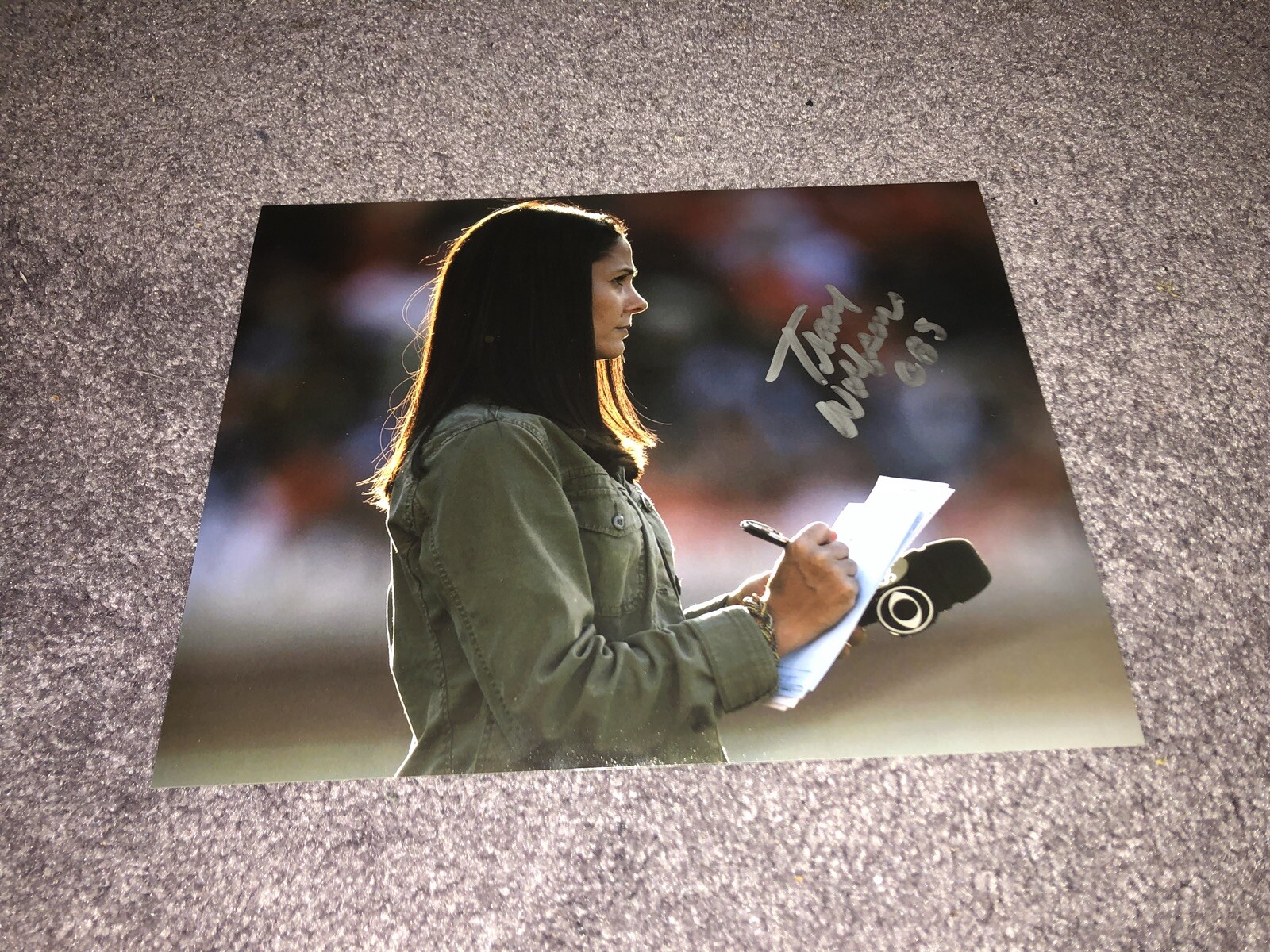 CBS SPORTS ANNOUNCER TRACY WOLFSON HAND SIGNED AUTOGRAPHED 8X10 PHOTO COA