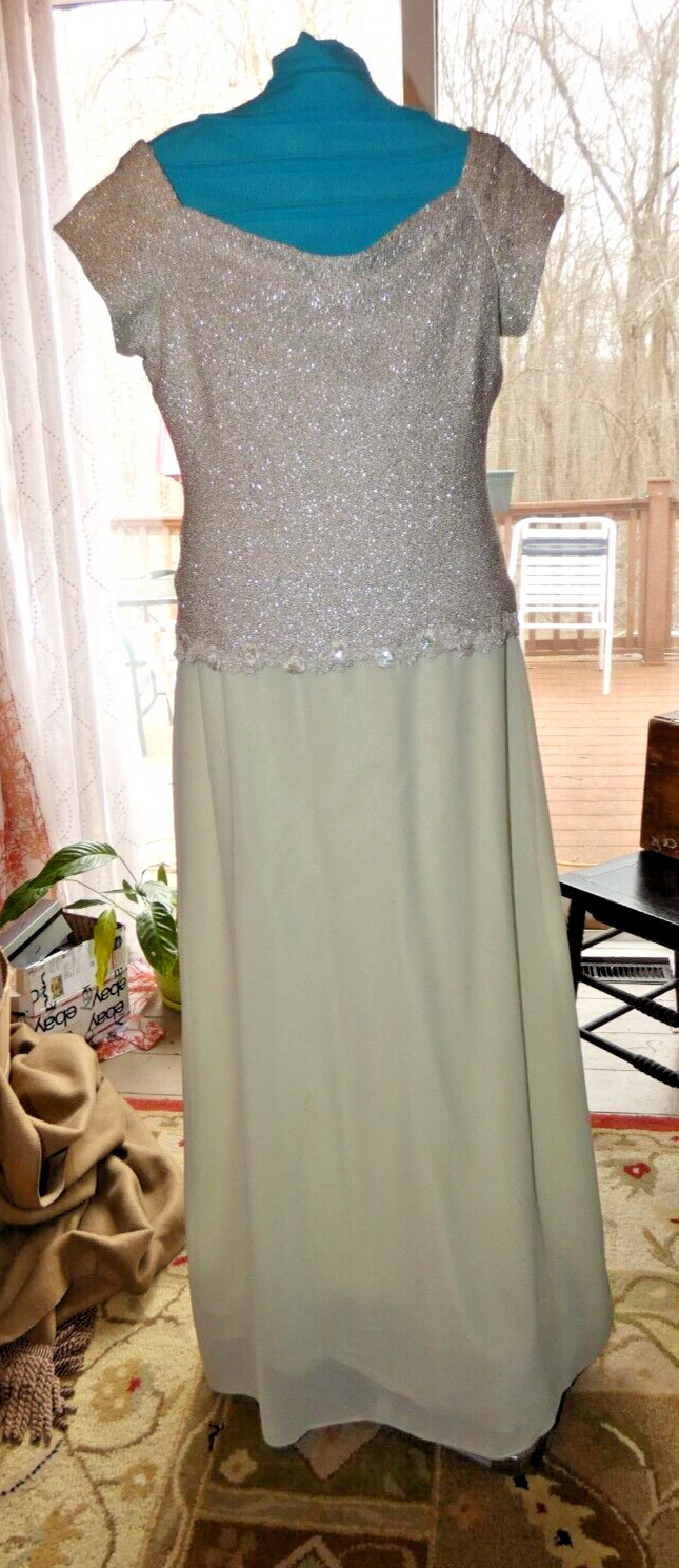 Michaelangelo Formal Sage gown  long size 10 MOB … - image 1