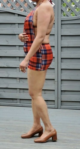 Tartan Micro Minikleid Damen superweich kurz hochtailliert kariert Kleider - Bild 10 von 12