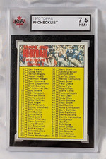 1970 TOPPS NFL FOOTBALL CHECKLIST CARD KSA GRADED 7.5 NM+ VINTAGE #9 SPORTS
